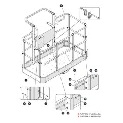 Platform with Drop Bar for Skyjack SJ66 Tplus Telescopic Boom