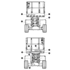 Labels - Front and Rear for Skyjack SJ6826 (B200000001 - B200999999) RT Scissor Lift