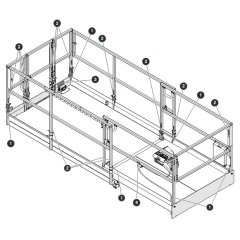 Labels - Railings for Skyjack SJ6826 (B200000001 - B200999999) RT Scissor Lift