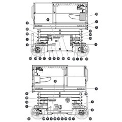 Labels - Right and Left for Skyjack SJ6826 (B200000001 - B200999999) RT Scissor Lift