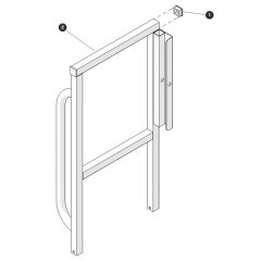 Left Rear Platform Railing for Skyjack SJ6826 (B200000001 - B200999999) RT Scissor Lift