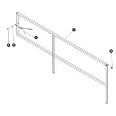 Left Platform Railing for Skyjack SJ6826 (B200000001 - B200999999) RT Scissor Lift