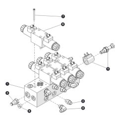 Outrigger Manifold for Skyjack SJ6826 (B200000001 - B200999999) RT Scissor Lift