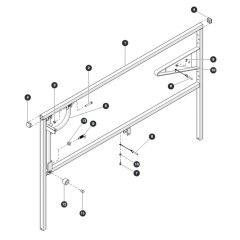 Right Extension Railing for Skyjack SJ6826 (B200000001 - B200999999) RT Scissor Lift