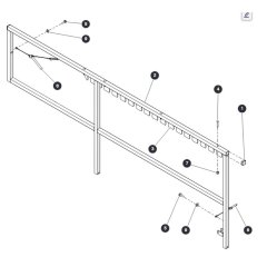 Right Platform Railing for Skyjack SJ6826 (B200000001 - B200999999) RT Scissor Lift