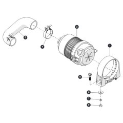 Air Cleaner Kit for Skyjack SJ6832 (B200000001 - B200999999) RT Scissor Lift