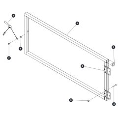 Front Extension Railing for Skyjack SJ6832 (B200000001 - B200999999) RT Scissor Lift