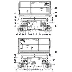 Labels - Right and Left for Skyjack SJ6832 (B200000001 - B200999999) RT Scissor Lift