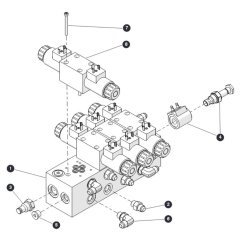 Outrigger Manifold for Skyjack SJ6832 (B200000001 - B200999999) RT Scissor Lift