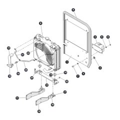 Radiator Kit for Skyjack SJ6832 (B200000001 - B200999999) RT Scissor Lift