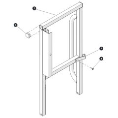 Right Rear Platform Railing for Skyjack SJ6832 (B200000001 - B200999999) RT Scissor Lift