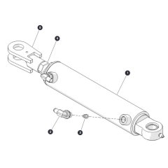 Steer Cylinder for Skyjack SJ6832 (B200000001 - B200999999) RT Scissor Lift