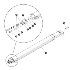Upper Lift Cylinder for Skyjack SJ6832 (B200000001 - B200999999) RT Scissor Lift