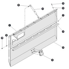 Electrical Cabinet Door for Skyjack SJ6832 RTE (B201000001 - B201999999) RT Scissor Lift