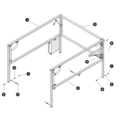Extension Platform Railing for Skyjack SJ6832 RTE (B201000001 - B201999999) RT Scissor Lift