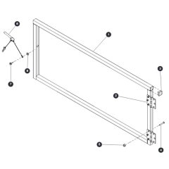 Front Extension Railing for Skyjack SJ6832 RTE (B201000001 - B201999999) RT Scissor Lift