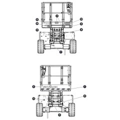 Labels - Left and Right for Skyjack SJ6832 RTE (B201000001 - B201999999) RT Scissor Lift