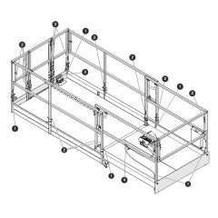 Labels - Railings for Skyjack SJ6832 RTE (B201000001 - B201999999) RT Scissor Lift