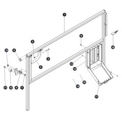Left Extension Railing for Skyjack SJ6832 RTE (B201000001 - B201999999) RT Scissor Lift