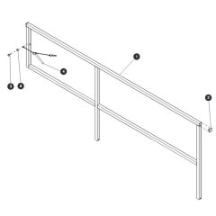Left Platform Railing for Skyjack SJ6832 RTE (B201000001 - B201999999) RT Scissor Lift