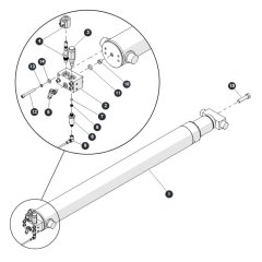 Lower Lift Cylinder for Skyjack SJ6832 RTE (B201000001 - B201999999) RT Scissor Lift