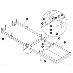 Main and Extension Platform for Skyjack SJ6832 RTE (B201000001 - B201999999) Scissor Lift