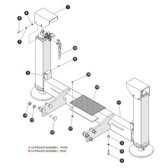 Outrigger for Skyjack SJ6832 RTE (B201000001 - B201999999) RT Scissor Lift