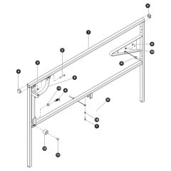 Right Extension Railing for Skyjack SJ6832 RTE (B201000001 - B201999999) RT Scissor Lift
