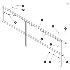 Right Platform Railing for Skyjack SJ6832 RTE (B201000001 - B201999999) RT Scissor Lift