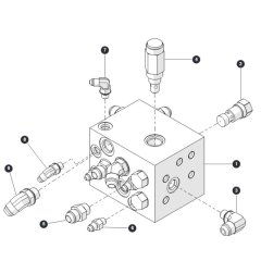 Splitter Manifold for Skyjack SJ6832 RTE (B201000001 - B201999999) RT Scissor Lift