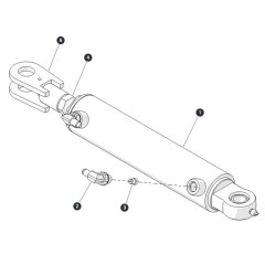 Steer Cylinder for Skyjack SJ6832 RTE (B201000001 - B201999999) RT Scissor Lift
