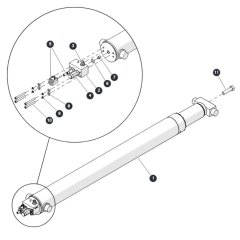 Upper Lift Cylinder for Skyjack SJ6832 RTE (B201000001 - B201999999) RT Scissor Lift