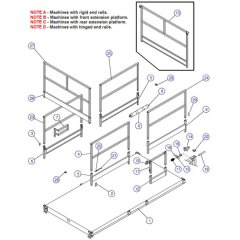 Main Platform and Railing for Skyjack SJ8831 RT Scissor Lift