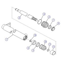 Powered Extension Platform Cylinder (Retaining Ring Secured Piston) for Skyjack SJ8831 RT Scissor Lift