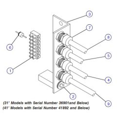 Powered Extension Platform Electrical Panel (31' S/N3 6901and Below 41' S/N 41892 and Below) for Skyjack SJ8831 RT Scissor Lift