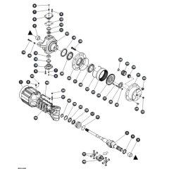Hub Reduction Front Axle for Skyjack SJ9233 RT Scissor Lift
