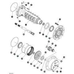 Hub Reduction Rear Axle for Skyjack SJ9233 RT Scissor Lift