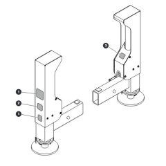Labels - Outriggers for Skyjack SJ9233 RT Scissor Lift