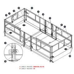 Labels - Railings for Skyjack SJ9233 RT Scissor Lift