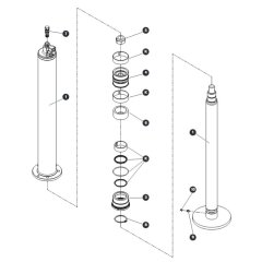Outrigger Cylinder for Skyjack SJ9233 RT Scissor Lift