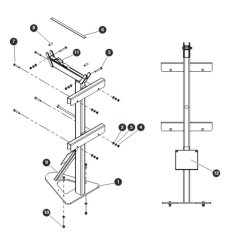 Heavy Duty Pipe Rack for Skyjack SJ9243 RT Scissor Lift