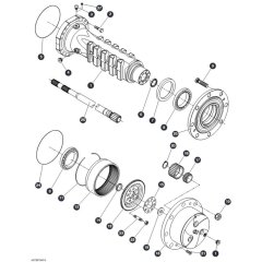 Hub Reduction - Rear Axle for Skyjack SJ9243 RT Scissor Lift