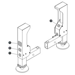 Labels - Outriggers for Skyjack SJ9243 RT Scissor Lift