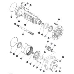 Hub Reduction - Rear Axle for Skyjack SJ9253 RT Scissor Lift