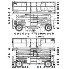 Labels - Left & Right Sides for Skyjack SJ9253 RT Scissor Lift