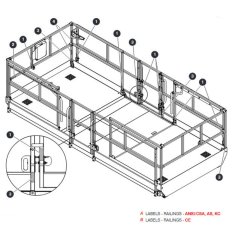 Labels - Railings for Skyjack SJ9253 RT Scissor Lift