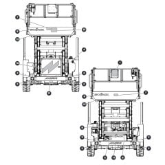 Labels - Front & Back for Skyjack SJ9664 RT Scissor Lift