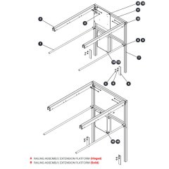 Extension Platform Railing Assembly for Skyjack SJIII 3215 (10000996 - 10999999) DC Scissor Lift