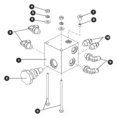 Free-Wheeling Manifold for Skyjack SJIII 3215 (10000996 - 10999999) DC Scissor Lift