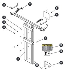 Heavy Duty Pipe Rack Assembly for Skyjack SJIII 3215 (10000996 - 10999999) DC Scissor Lift